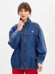 Adidas Originals kurtka dżinsowa Kobiety Jeansy niebieski, L. Niebieskie kurtki adidas Originals, l, bez wzorów, z jeansu, sportowe, bez kaptura. Za 599.95 zł.
