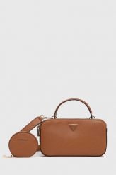 Guess torebka kolor brązowy. Brązowe listonoszki Guess, z aplikacjami, na ramię, bez dodatków. Za 549.99 zł.