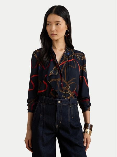 LAUREN RALPH LAUREN Koszula 200P03553001 Granatowy Regular Fit. Niebieskie koszule Lauren Ralph Lauren, xs, bez wzorów, z syntetyku, bez kołnierzyka, bez ramiączek. Za 859.99 zł.