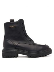 TWINSET Botki 252TCP184 Czarny. Czarne botki Twinset, bez wzorów, ze skóry, bez obcasa, na płaskiej podeszwie, bez zapięcia. Za 939.99 zł.
