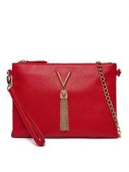 Valentino Torebka Divina VBS1R419G Czerwony. Czerwone kopertówki Valentino, bez wzorów, ze skóry, wizytowe, bez dodatków. Za 209.99 zł.