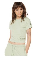Koszulka sportowa damska Ellesse Dropped Crop. Zielone t-shirty sportowe Ellesse, l, bez wzorów, z bawełny, bez ramiączek, tańczenia. Za 84.62 zł.