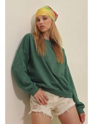 Trend Alacati Bluza w kolorze zielonym rozmiar: XL. Zielone bluzy Trend Alacati, xl, bez wzorów, bez ramiączek, bez kaptura. Za 52.79 zł.