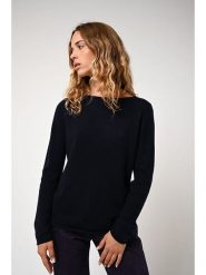 AUTHENTIC CASHMERE Kaszmirowy sweter "Criou" w kolorze granatowym rozmiar: M. Niebieskie swetry AUTHENTIC CASHMERE, m, bez wzorów, z kaszmiru, bez ramiączek. Za 347.99 zł.