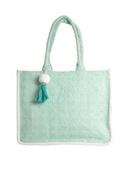 BLE Shopper bag w kolorze zielonym - 45 x 32 x 15 cm rozmiar: onesize. Zielone shopper bag BLE, bez wzorów, z materiału, na ramię, bez dodatków. Za 111.59 zł.