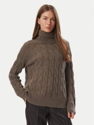 Tommy Hilfiger Golf WW0WW46791 Brązowy ciemny Regular Fit. Brązowe swetry Tommy Hilfiger, xs, bez wzorów, z wełny, bez ramiączek. Za 649.99 zł.