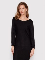 Guess Sweter Adele W2YR34 Z2V62 Czarny Regular Fit. Czarne swetry Guess, l, z aplikacjami, z wiskozy, bez ramiączek. Za 299.99 zł.