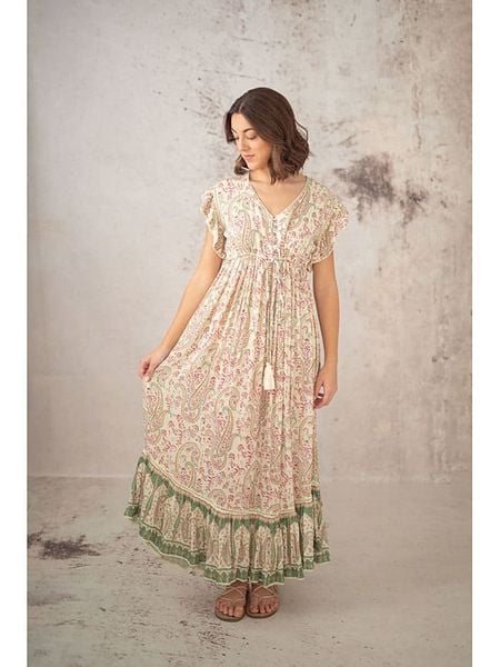 Lula Natura Sukienka w kolorze beżowym rozmiar: onesize. Brązowe sukienki Lula Natura, bez wzorów, z wiskozy, bez kołnierzyka, bez ramiączek, maxi. Za 135.49 zł.