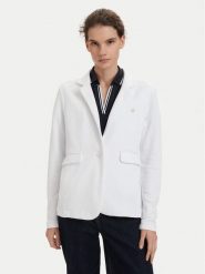 Beverly Hills Polo Club Marynarka P-SS26W-F6547 Biały Regular Fit. Białe marynarki i żakiety Beverly Hills Polo Club, m, bez wzorów, z syntetyku, bez ramiączek. Za 329.99 zł.