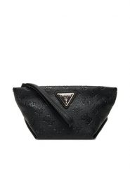 Guess Kosmetyczka Helina Travel TWDP96 40005 Czarny. Czarne torebki klasyczne Guess, z aplikacjami, ze skóry, bez dodatków. Za 219.99 zł.