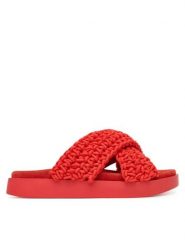 Inuikii Klapki Woven 1004.003.0062 Czerwony. Czerwone klapki Inuikii, bez wzorów, z materiału, bez obcasa, bez zapięcia. Za 859.99 zł.