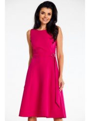 Awama Sukienka w kolorze różowym rozmiar: M. Różowe sukienki Awama, m, bez wzorów, bez kołnierzyka, bez ramiączek, midi. Za 123.25 zł.
