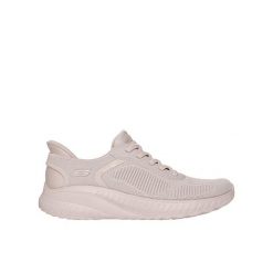 Buty sportowe damskie Skechers Bobs Squad-Chaos SLIP-INS. Brązowe buty treningowe Skechers, bez wzorów, bez zapięcia. Za 330.95 zł.
