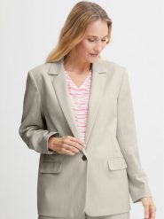 Fransa Marynarka 20611135 Beżowy Loose Fit. Brązowe marynarki i żakiety Fransa, bez wzorów, z syntetyku, bez ramiączek. Za 249.99 zł.