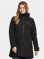 Didriksons Parka Helle 504301 Czarny Regular Fit. Czarne płaszcze Didriksons, bez wzorów, z syntetyku, bez kaptura. Za 569.99 zł.