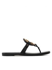 Tory Burch Japonki Metal Miller 136593 Czarny. Czarne japonki Tory Burch, bez wzorów, ze skóry. Za 769.99 zł.