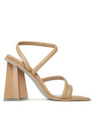 Chiara Ferragni Sandały CF3134 002 Brązowy. Brązowe sandały Chiara Ferragni, bez wzorów, ze skóry, bez obcasa, na słupku, bez zapięcia. Za 1,119.00 zł.