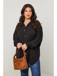 Curvy Lady Koszula w kolorze czarnym rozmiar: 48/50. Czarne koszule Curvy Lady, bez wzorów, klasyczne, bez kołnierzyka, bez ramiączek. Za 127.65 zł.