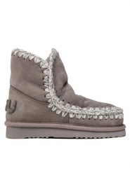 Mou Śniegowce Eskimo 18 Glitter Logo Szary. Szare śniegowce Mou, bez wzorów, ze skóry, bez zapięcia. Za 1,029.00 zł.