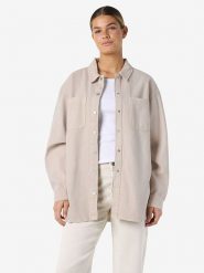 Noisy may Koszula "Alva" w kolorze beżowym rozmiar: XL. Brązowe koszule Noisy May, xl, bez wzorów, z bawełny, bez kołnierzyka, bez ramiączek. Za 113.99 zł.