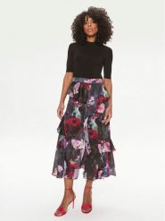 Ted Baker Sukienka codzienna Rowana 275007 Czarny Slim Fit. Czarne sukienki Ted Baker, na co dzień, bez wzorów, z wiskozy, bez kołnierzyka, bez ramiączek, proste. Za 790.00 zł.
