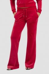 JUICY COUTURE Czerwone damskie spodnie dresowe Layla Low Rise. Czerwone spodnie dresowe Juicy Couture, bez wzorów, z dresówki. W wyprzedaży za 347.99 zł.