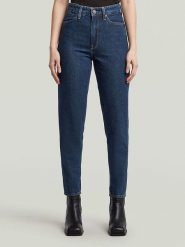 G-Star Dżinsy "Janeh" - Mom fit - w kolorze granatowym rozmiar: W32/L32. Niebieskie jeansy G-Star, l, z aplikacjami, klasyczne, z podwyższonym stanem. Za 191.42 zł.