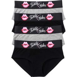 Figi "maxi panty" (4 pary) bonprix jasnoszary melanż - czarny. Bokserki damskie marki KALENJI. Za 55.96 zł.