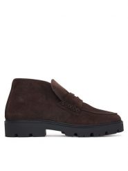 Tommy Hilfiger Botki Th Enamel Charm Loafer Boot FW0FW09680 Brązowy. Brązowe botki Tommy Hilfiger, bez wzorów, ze skóry, bez obcasa, na płaskiej podeszwie, bez zapięcia. Za 699.99 zł.
