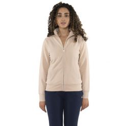 Bluza ciepła z pełny zamek błyskawiczny na czas wolny. Brązowe bluzy LEONE 1947 APPAREL, bez wzorów, z bawełny, bez kaptura, na fitness i siłownię. W wyprzedaży za 164.19 zł.