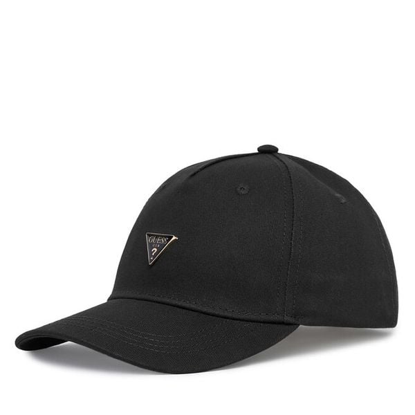 Czapka z daszkiem Guess. Czarne czapki z daszkiem Guess, z aplikacjami. Za 144.99 zł.