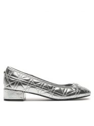 Steve Madden Półbuty Cherish-Q SM11003516 Srebrny. Szare półbuty wsuwane Steve Madden, bez wzorów, ze skóry, bez obcasa, na płaskiej podeszwie. Za 279.99 zł.