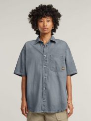 G-Star Koszula dżinsowa w kolorze niebieskim rozmiar: M. Niebieskie koszule G-Star, m, bez wzorów, z bawełny, retro, bez kołnierzyka, bez ramiączek. Za 195.99 zł.