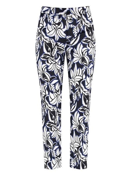 Gerry Weber Spodnie w kolorze biało-czarno-niebieskim rozmiar: 44. Białe spodnie materiałowe Gerry Weber, bez wzorów, z materiału. Za 152.98 zł.