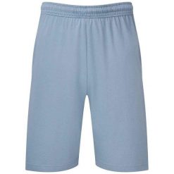 Spodenki Jersey Dla Dorosłych Unisex. Niebieskie szorty fruit of the loom, bez wzorów, z jersey, sportowe. Za 49.99 zł.