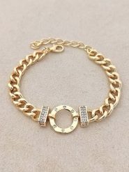 Luja Bijoux Pozłacana bransoletka z cyrkoniami rozmiar: onesize. Żółte bransoletki Luja Bijoux, z cyrkonią, pozłacane. Za 65.85 zł.