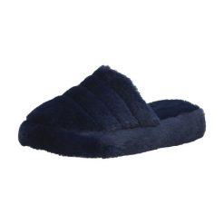 Granatowe kapcie, klapki damskie Suzana 156. Niebieskie kapcie Suzana, bez wzorów, z tkaniny. Za 79.00 zł.