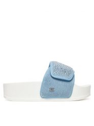 Liu Jo Klapki Mykonos 04 BA5099 TX474 Niebieski. Niebieskie klapki Liu Jo, bez wzorów, z materiału, bez obcasa, bez zapięcia. Za 179.99 zł.