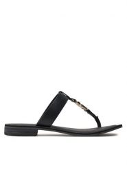 Tommy Hilfiger Japonki Th Elevated Sandal FW0FW07174 Czarny. Czarne japonki Tommy Hilfiger, bez wzorów, ze skóry. Za 319.99 zł.