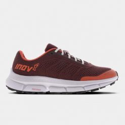 Buty trailowe damskie Inov-8 Trailfly Ultra G 280. Czerwone buty do biegania Inov-8, bez wzorów, z materiału, bez zapięcia, do biegania. Za 309.99 zł.