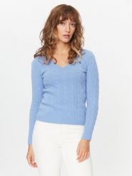 Polo Ralph Lauren Sweter 211910422004 Niebieski Regular Fit. Niebieskie swetry Polo Ralph Lauren, s, bez wzorów, z wełny, bez ramiączek. Za 529.99 zł.