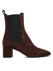 LOVE MOSCHINO Botki JA21085G0NJA0313 Brązowy. Brązowe botki Love Moschino, bez wzorów, ze skóry, bez obcasa, na słupku, bez zapięcia. Za 1,079.00 zł.