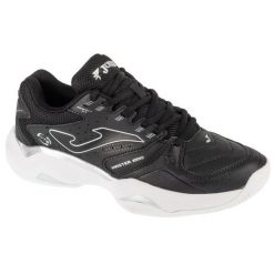 Buty do tenisa Joma Master 1000 Lady 2501 TM10LS2501C czarne. Czarne buty treningowe bez wzorów, z gumy, bez zapięcia, tenisowe. Za 289.33 zł.