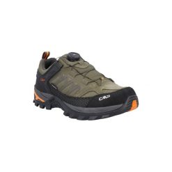 Buty trekkingowe damskie CMP Rigel Low Fitgo skóra wodoodporne. Zielone buty trekkingowe Campagnolo, bez wzorów, ze skóry, bez zapięcia, trekkingowe. Za 339.69 zł.