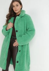 Zielony Płaszcz Futrzany Teddy Gavi. Zielone płaszcze Born2be, na jesień, l, bez wzorów, z futra, bez kaptura. W wyprzedaży za 314.99 zł.