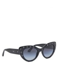 Guess Okulary przeciwsłoneczne GU00163 Czarny. Czarne okulary przeciwsłoneczne Guess, z aplikacjami, z tworzywa sztucznego, plastikowe. Za 449.99 zł.