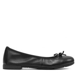 Baleriny Marco Tozzi. Czarne baleriny Marco Tozzi, bez wzorów, bez obcasa, bez zapięcia. Za 169.99 zł.