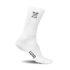 Skarpetki Rowerowe LUXA Emoji Dog. Białe skarpetki LUXA, bez wzorów, z elastanu. Za 69.00 zł.