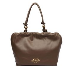 Torebka LOVE MOSCHINO. Brązowe torebki klasyczne Love Moschino, bez wzorów, klasyczne, bez dodatków. Za 1,189.00 zł.