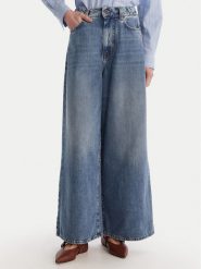Weekend Max Mara Jeansy Abete 2615181101 Granatowy Wide Leg. Niebieskie jeansy Weekend Max Mara, bez wzorów, z bawełny. Za 839.99 zł.